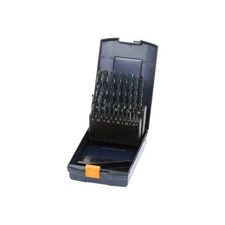 Garant 19 Pc HSS Jobber Drill Set in a Case, Sizes: 1-10 mm 115120 1-10